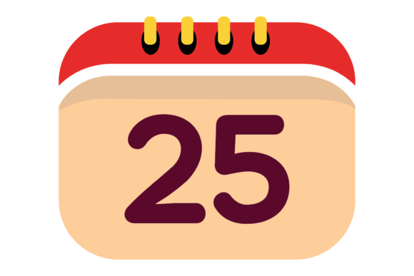 Brown Christmas Calendar Illustration