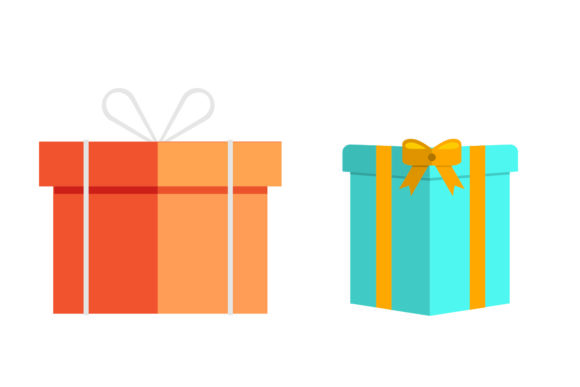 Christmas Gift Box Flat Illustration 13